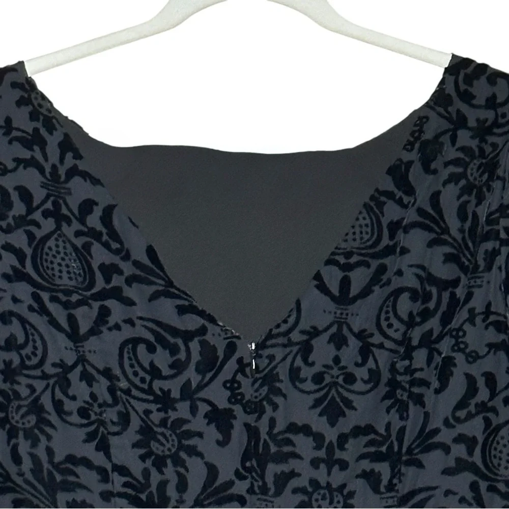 Nanette Nanette Lepore 10 NWT Black Burnout Velvet Dress Witchy Goth Whimsigoth